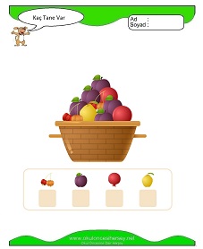 okul öncesi çocuklar Kaç Tane Var çalışma sayfaları